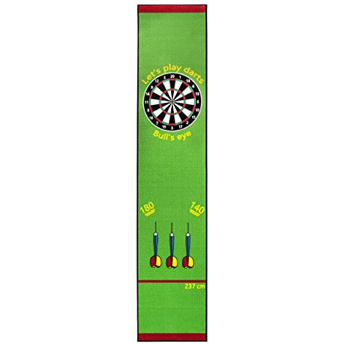 Kingpower Dart Teppich Matte Steeldart Dartpfeile Dartboard Zubehör Dartteppich Oche Darts Abwurflinie Schutz Gummi Boden Dartscheibe Target 290 x 60 cm