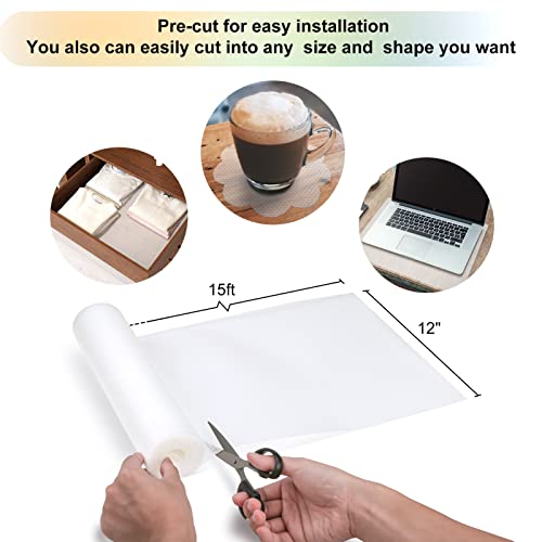 Cyrico Refrigerator Liners, 12 Inch X 15 Ft Fridge Liners And Mats Washable Shelf Liner Can Be Cut thumb #4
