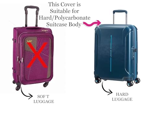 Image of 30 inch Suitcase Cover Protector Water-Dust-Scratch Proof PVC Clear Zippered for Trolley Luggage Bag Cover for Large Soft /Nylon Suitcase (69 x 52 x 36 cm)