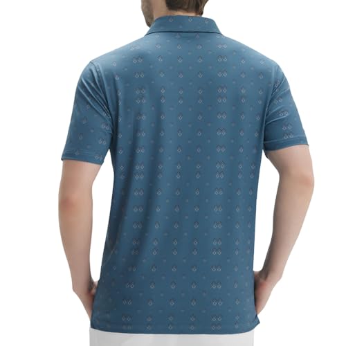 JIUYANG Men's Dry Fit Golf Polo Shirts - Moisture Wicking 4-Way Stretch — view 2