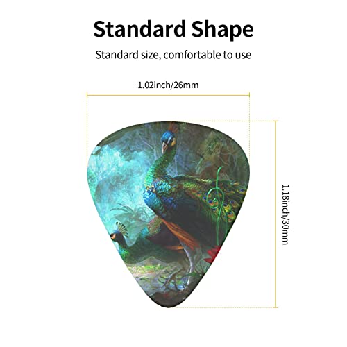 Ensemble de 12 médiators de guitare paon coloré pour guitare acoustique, guitare électrique, contrebasse, ukulélé - Les Beatles, Paul McCartney, John Lennon, RIngo Starr, George Harrison Ensemble de 12 médiators de guitare paon coloré pour guitare acoustique, guitare électrique, contrebasse, ukulélé – Image 5