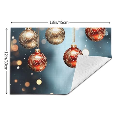 Sets de table de Noël lavables antidérapants résistants à la chaleur en PVC tissé