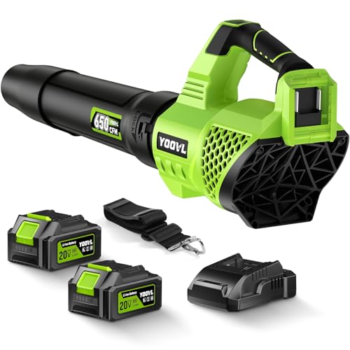 Cordless Leaf Blower with Batteries and Charger