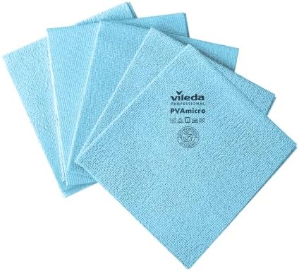 Vileda Professional,Microfibre cloth PVA Micro,Blue,5 pcs,Streak-Free