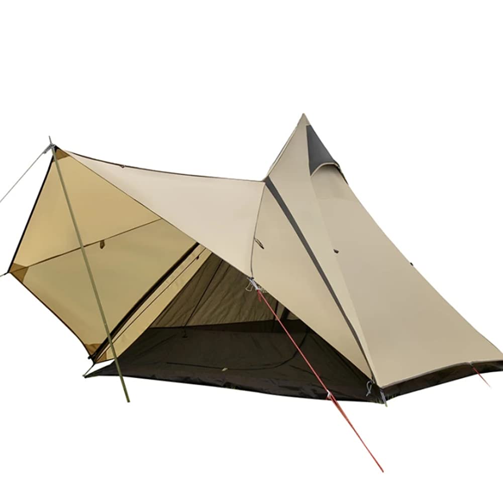 Namiot Gorący, Namiot Zimowy, Tipi,3-4 osobowy namiot rodzinny tipi na kemping, dwuwarstwowy, indyjski namiot tipi, odpowiedni na kemping, piesze wycieczki, wak