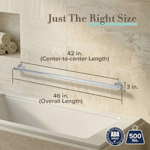 Image of Gatco 858 Latitude II 42 inch Grab Bar, Chrome