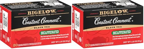 Image of Bigelow Decaffeinated Constant Comment Black Tea Bags, 20 Count Box (Pack of 12) Decaf Black Tea, 120 Tea Bags Total