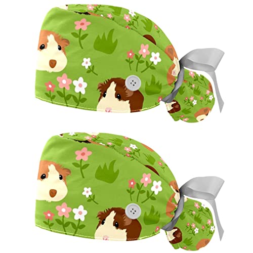 Casquettes de travail respirantes JDEZ anti-transpiration avec motif cochon d'inde