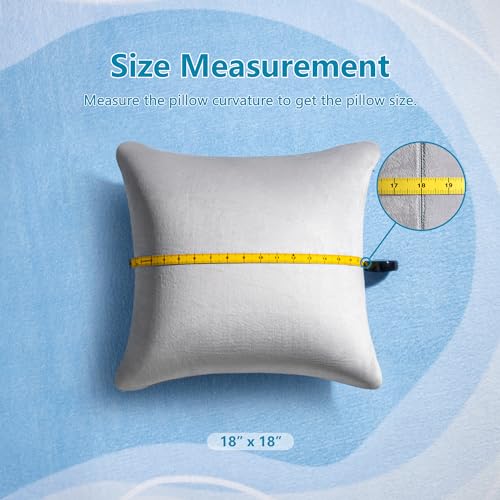 Image of AM AEROMAX 18x18 Inch Memory Foam Pillow Insert, Firm & Fluffy Square Throw Pillow for Couch and Bed, Premium Decorative Stuffer, Heavy Duty & Non-Flattening