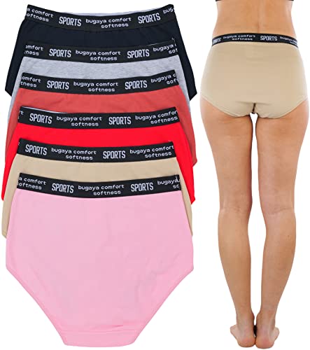 Image of ToBeInStyle Women's Pack of 6 High-Waisted Girdle Brief Tummy Support Everyday Panties