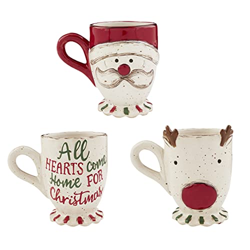 Taza Mud Pie Farmhouse Christmas Pedestal 16 oz miniatura 2