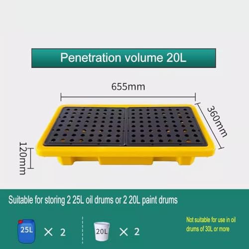Palette modulaire de rétention industrielle 1300 mm et plateforme étanche avec drain