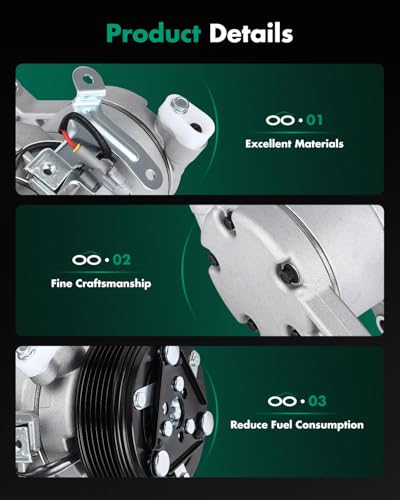 Image of SCITOO AC Compressor for Subaru for Forester 2.0L 2.5L 2014-2018 | Fast Cooling, Ultra Low Noise (≤72 dB)Air Conditioner Compressor with Clutch, Easy Installation, 73111FJ000 73111FJ001