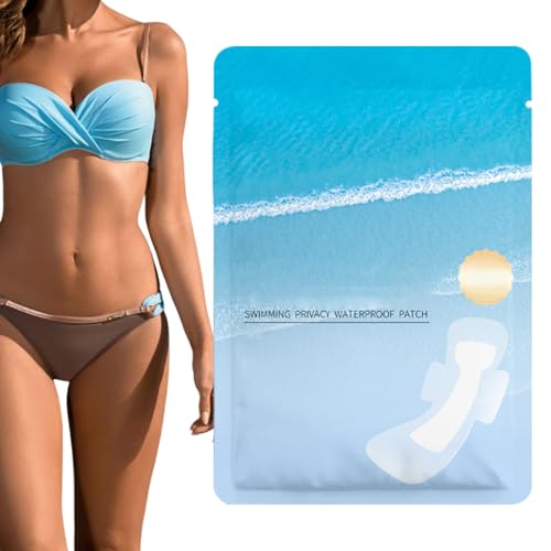 Compresas Menstruales para Nadar - Parches Íntimos Impermeables Transparentes,Protectores Higiénicos Portátiles 4 Unidades, Deportes Acuáticos y Baño Femenino