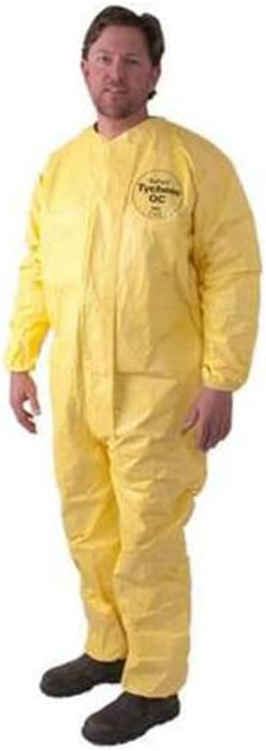 Dupont Personal Protection Tychem Qc Coveralls With Elastic Wrists And Ankles, Qc125b-2x