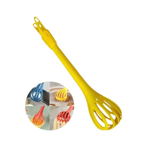 jklymm Home Kitchen - Batidor de huevos multifuncional 2 en 1 y pinzas para alimentos, clip para pan, mango ergonómico, diseño compacto, multifuncional, batidor de huevos de cocina
