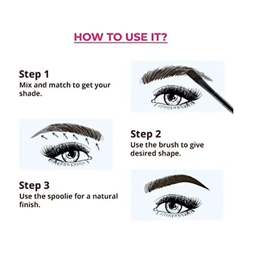 Image of Eyebrow Drawing Palette 3 Shades With 1 Brush, Ultimate Brow Kit to Shape, Define and Fill the Eyebrows,Waterproof Non-Transfer Smudgeproof Eyebrow Palette, (Dark Brown,Light Brown,Brown)