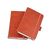 2-Pack Pocket Notebook Pocket Size 3.5" x 5.5" Hardcover Bound Journal Blank Paper Mini Notepad with