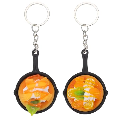 DOITOOL Llavero Colgante de Mini Sartén Decorativo de Pvc para Llaves y Bolso, Diseño...
