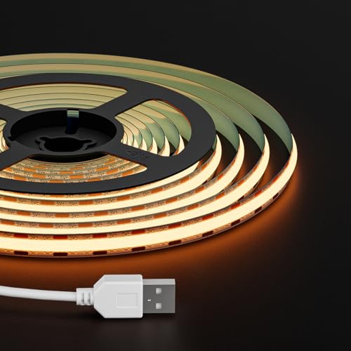 FCOB COB USB Tira LED 1m 320LEDs m Blanco