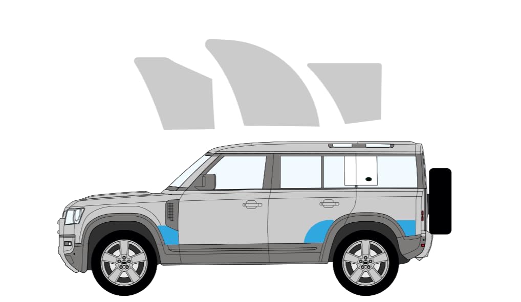 Zestaw folii ochronnej PPF z łukiem tylnego łuku kamiennego - pasuje do Land Rover Defender 110 2020 i nowsze1