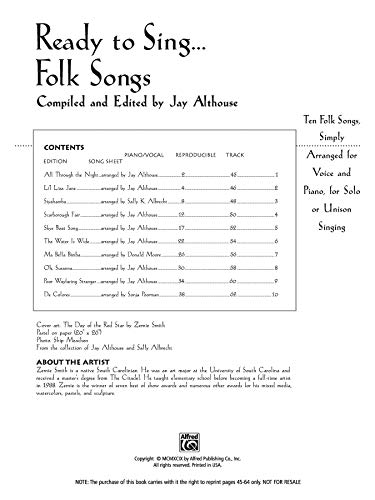 Ready to Sing . . . Folk Songs: Ten Folk Songs, Simply Arranged for Voice and Piano, for Solo or Unison Singing - Image 3