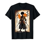 African Samurai Afro American Vintage Bushido Katana Warrior T-Shirt
