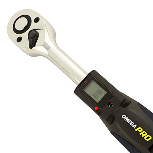 Omega Pro 83017 Digital Torque Ratchet Wrench 1/2 inch Drive - Range 14.8-73.8 lb ft (Foot Pounds) / 20-100 Nm (Newton Meters)