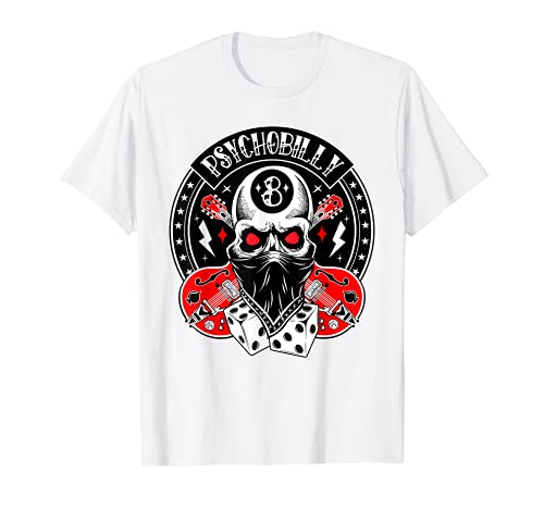 Rockabilly Calaveras Ropa Motera Mujer Hombre Rock and Roll Camiseta