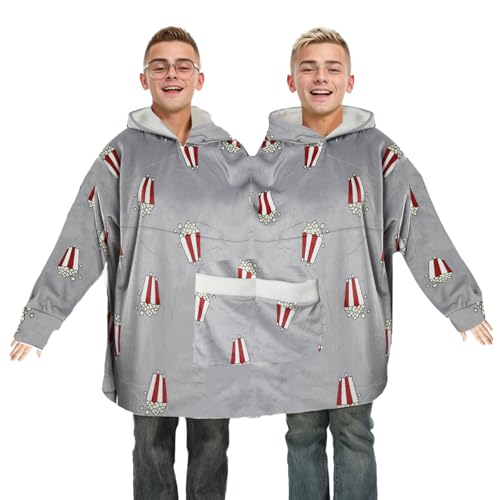 Pyjama assorti à capuche couple pour ne plus jamais avoir froid sur le canapé