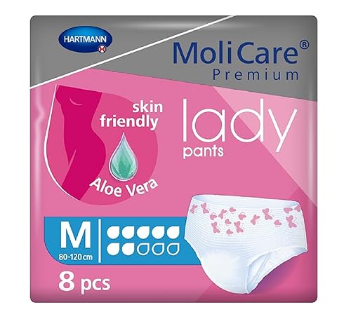 MoliCare Premium Lady Pants - Diskrete Anwendung bei Blasenschwäche speziell für Frauen - Aloe Vera - 7 Tropfen - Größe M - 32 Stück