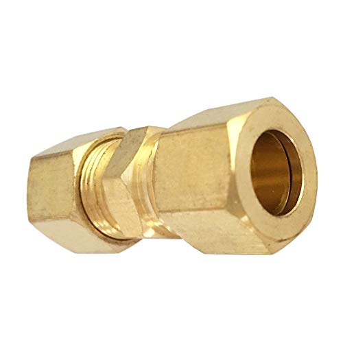 Brass Compression Tube Fitting, Union Assortment Kits, 1/4" 5/16" 3/8" 1/2" 5/8" Od (5Pcs) #TOP1