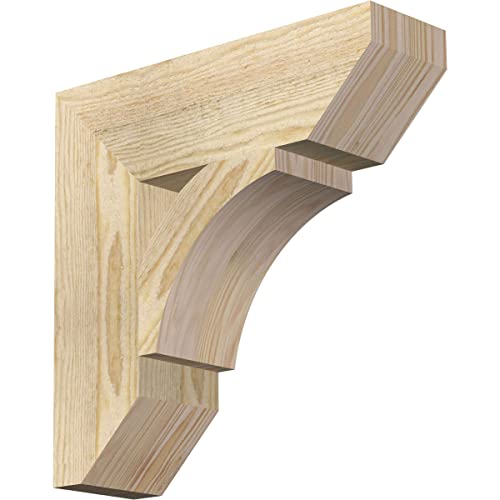 4"W x 14"D x 14"H Thorton Slat Rough Sawn Bracket, Douglas Fir