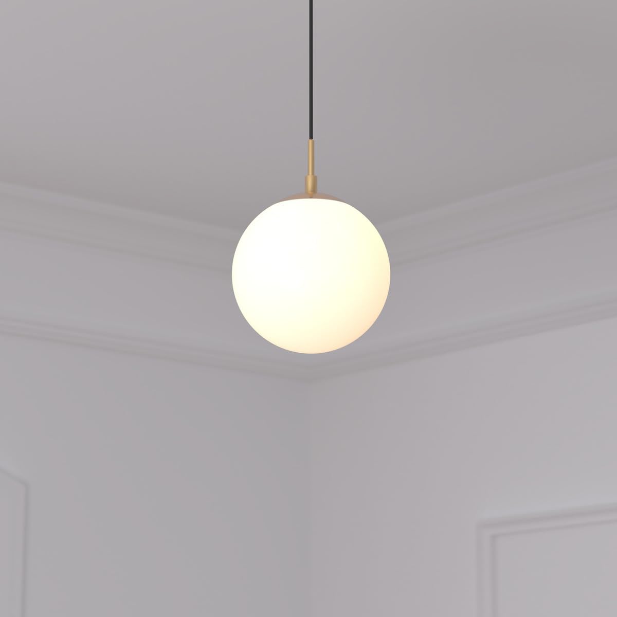 Suspension boule D20 Dris doré Atmosphera - Gamm vert