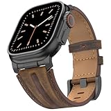 Top 10 Best Leather Apple Watch Ultra Band Options Reviewed 10 Bouixel Top Grain Genuine Leather Compatible with Apple Watch Ultra 3 Band 49mm 46mm 45mm 44mm 42mm, Rugged Metal Connector Band Strap for Women Men iWatch Ultra 2/1 Series 11 10 9 8 7 6 5 4 3 SE