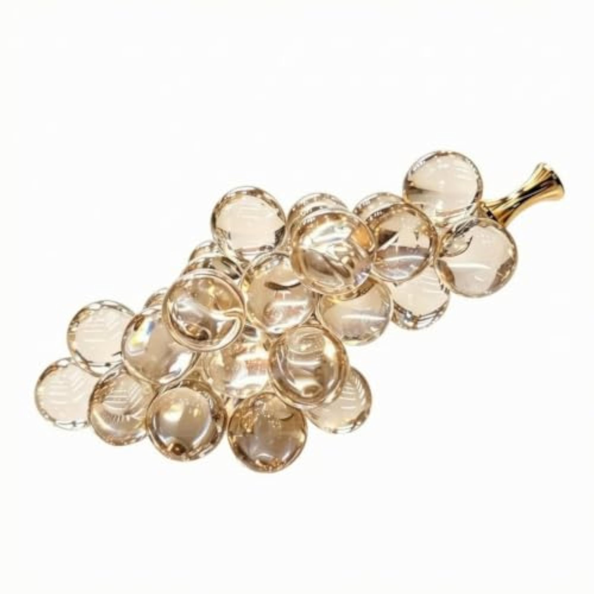 Tabletop Crystal Grape Figurine, Elegant Decorative Highlight