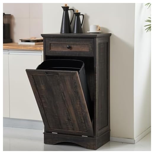 OUTGUAVA 13 Gallon Tilt Out Trash Cabinet