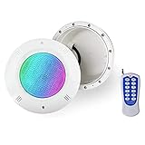 HLJPL Par56 Pool Einbaustrahler mit wasserdichter Gehäusenische, LED poolbeleuchtung Wasserdicht IP68 für Stahlwand- und Betonschwimmbecken mit Folienauskleidung