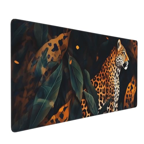 Tapis de souris pour ordinateur portable motif feuilles pour bureau et maison