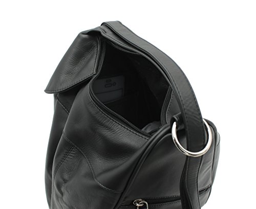 VISCONTI Zaino in Pelle Stile 01721 Nero