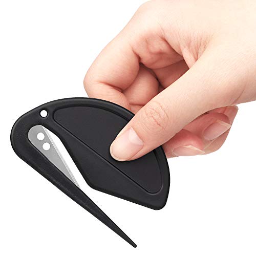 Hutou 3 Inch Letter Opener Envelope Slitter Set Sharp And Efficient Open Envelopes With Ease (Black/Red/Yellow/Green/Rose) #TOP6