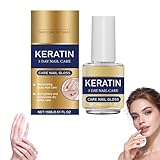 Keratin Nail Treatment, Keratin Nail Strengthener, Moisturizing Treatment for Strong, Aloe Vera & Lavender Cuticle Oil,Repairs Dry, Weak Nails,15ml/0.51fl.oz (1PC/15ml)