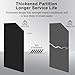 Urinal Partition,Toilet Protection Divider,Bathroom Partition,Public Toilet Partition,Wall-Mounted Men's Urinal Privacy Screen,Urinal Divider Screen for School,Shopping Malls,Public Places(Black)
