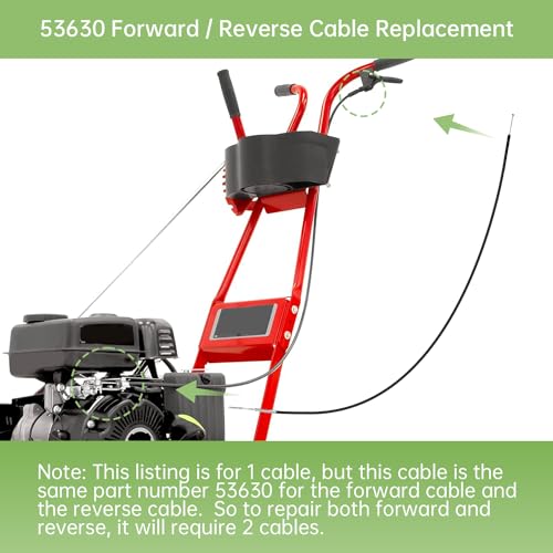 Tiller Cable for Earthquake Rear Tine Tillers 7155 7055 7050 - Forward/Reverse Tiller Control Cable Replaces Ardisam Earthquake Rototiller Parts # 53630