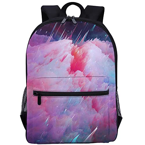 Sacs à dos pour enfant,Sac à dos pour garçons filles, 16 pouces avec dos rembourré et sangle réglable, sacs à dos de voyage imprimés en 3D, sac à dos de grande capacité,(Sac à Dos nuage féerique ) Cover