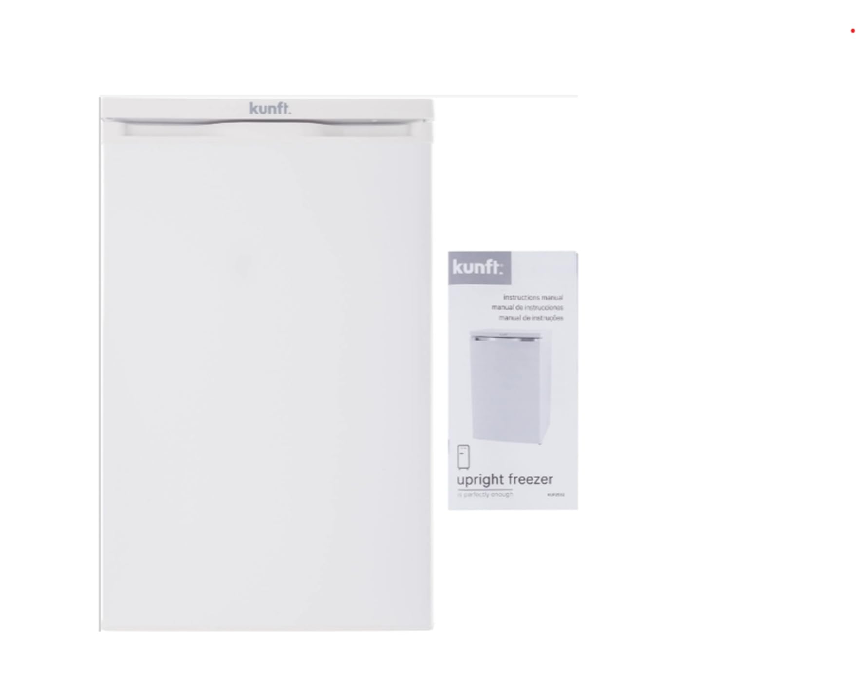 Congelador Vertical KUNFT KUF9126 WH (Estático - 85 cm - 85 L - Blanco)