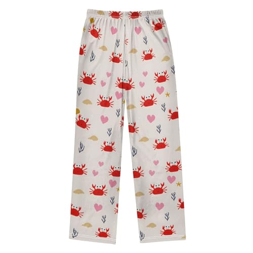 ALAZA Crab Lovely Heart Pajama Lounge Pants Long Sleep Pajama Bottoms with Pockets2