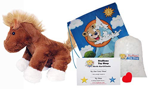 Make Your Own Stuffed Animal 16" "Chestnut The Horse - No Sew - Kit With Cute Backpack! #TOP2