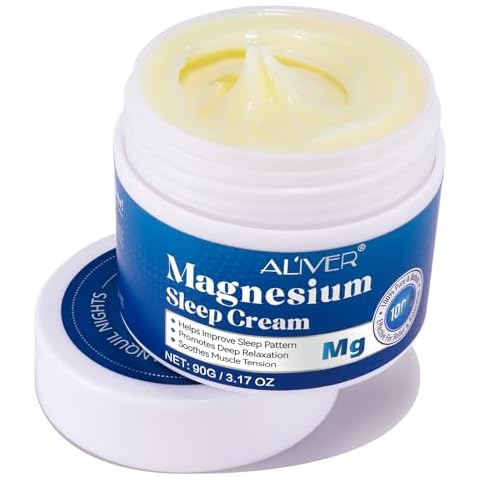 Magnesium Cream for Sleep,Magnesium Lotion,Magnesium Oil,Magnesium Cream for Feet,Magnesium Butter,Soothes Muscle Tension,Relaxation,3.17oz Cover