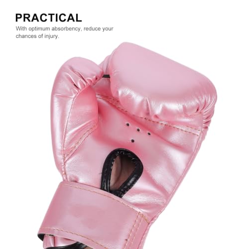 Guantes de boxeo rosa deportivos MAGICLULU con cómodo forro de esponja interior 3